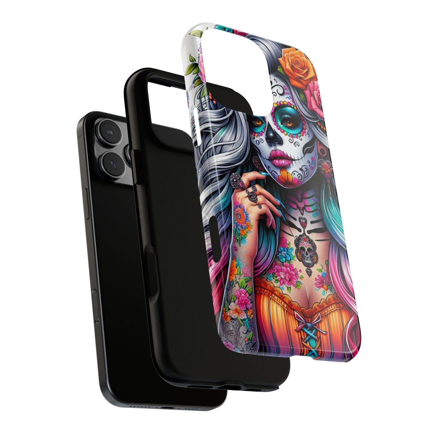 Sugar Skull Goddess – Día de los Muertos Floral Queen Mobile Cover
