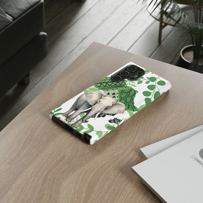 Tropical Elephant Mobile Cover – Nature-Inspired Boho Art