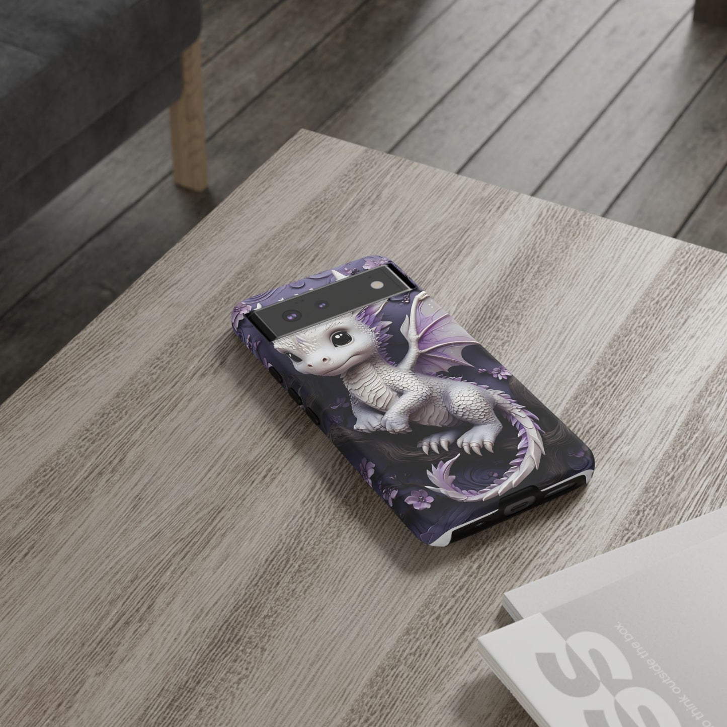Charming Young Dragon on a Branch Phone Case Design
