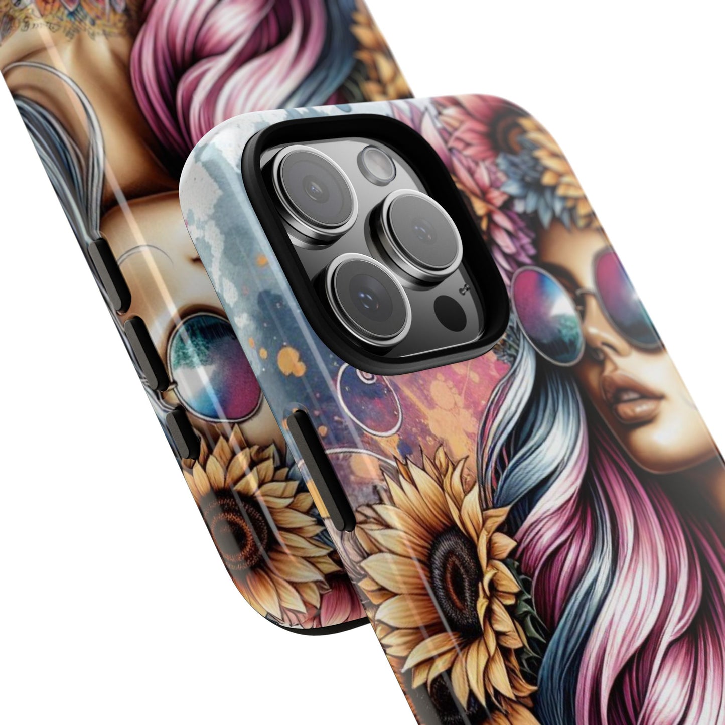 Bohemian Sunflower Queen – Retro Floral Fantasy Mobile Cover