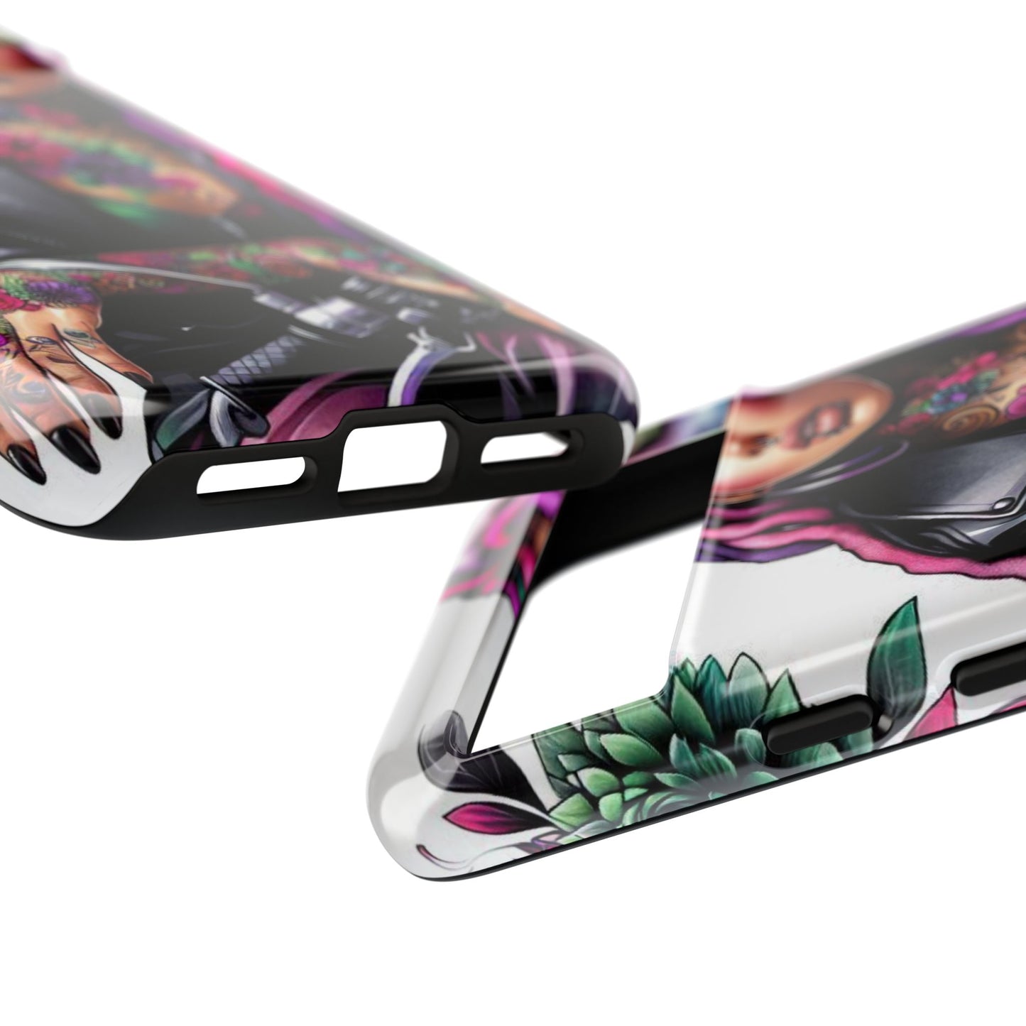 Neon Rebel – Vibrant Biker Queen Mobile Cover