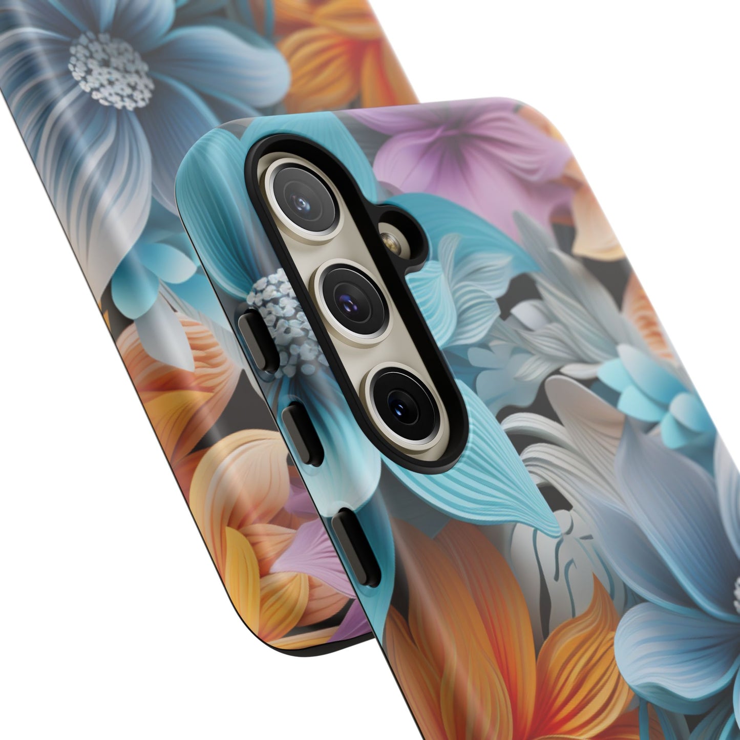 Elegant 3D Floral Bloom Mobile Case – Vivid & Artistic