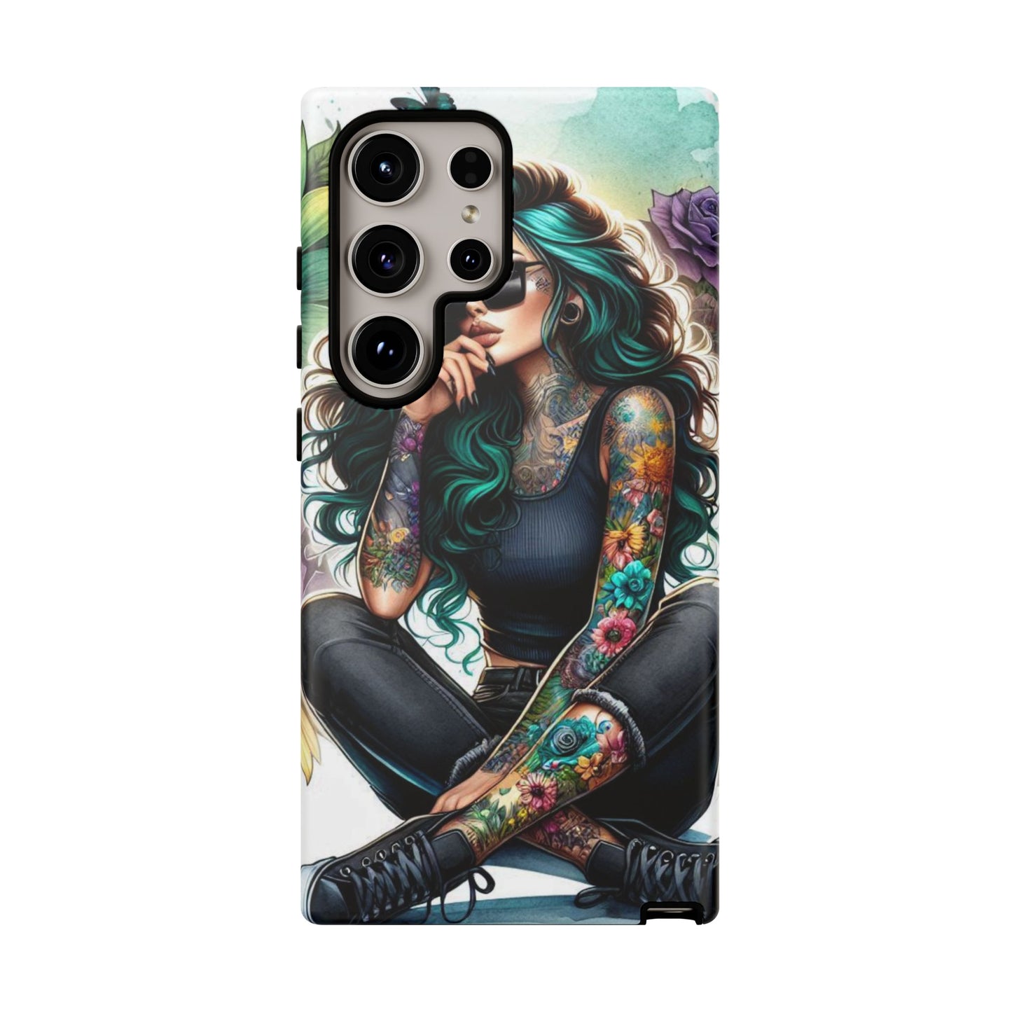 Urban Wildflower – Edgy Tattooed Beauty Mobile Cover