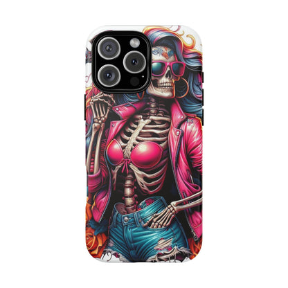 Neon Bones – Retro Skeleton & Vibrant Punk Aesthetic Mobile Cover