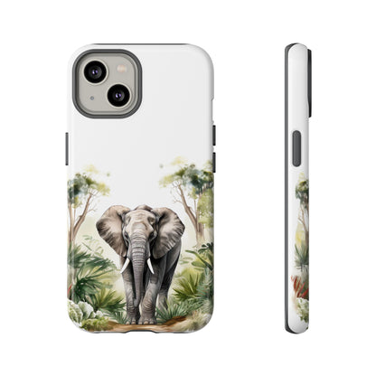 Serene Jungle Elephant Mobile Cover – Watercolor Wildlife Design
