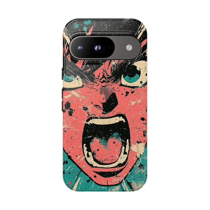 Rage Unleashed | Retro Scream Manga Phone Case for iPhone, Samsung & Pixel