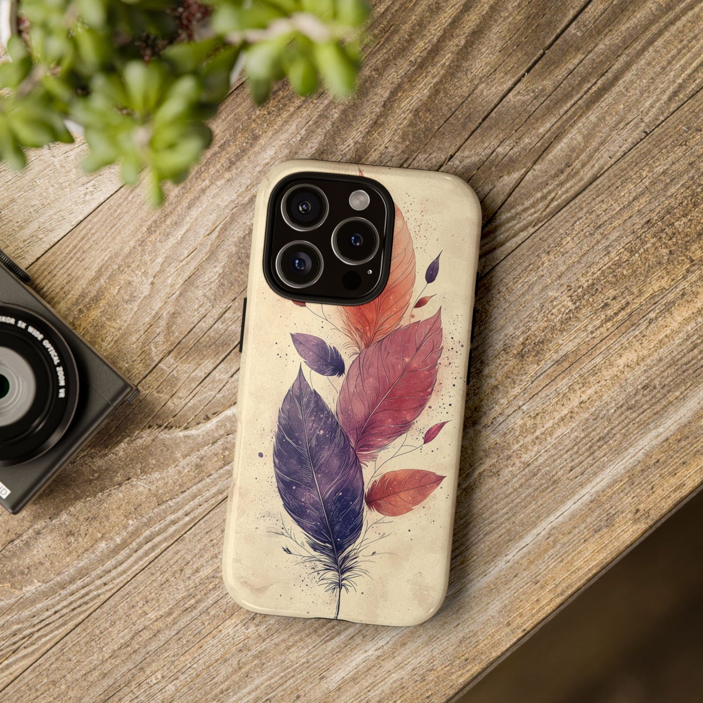 Boho Feather Bloom Phone Case for iPhone, Pixel & Samsung