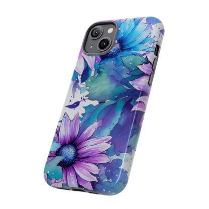 Dreamy Blue & Purple Floral Watercolor Mobile Case