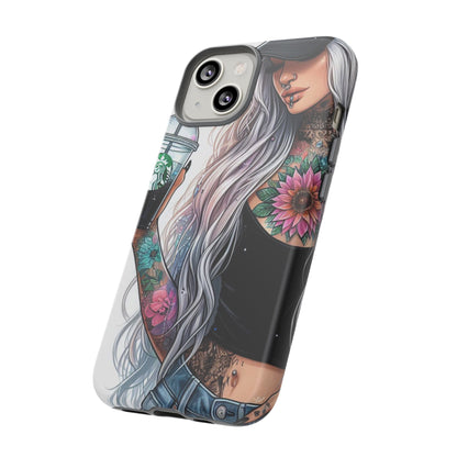 Tattooed Coffee Queen – Edgy Urban Aesthetic Mobile Cover