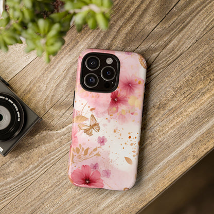 Blush Elegance Floral Mobile Case