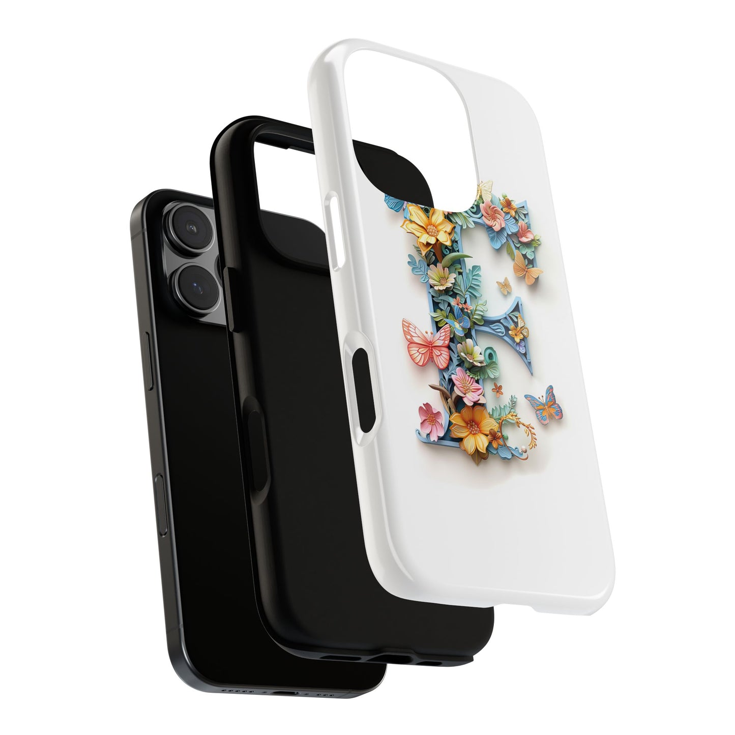 Floral Letter F Phone Case – Personalized Aesthetic Cover for iPhone, Samsung & Google Pixel