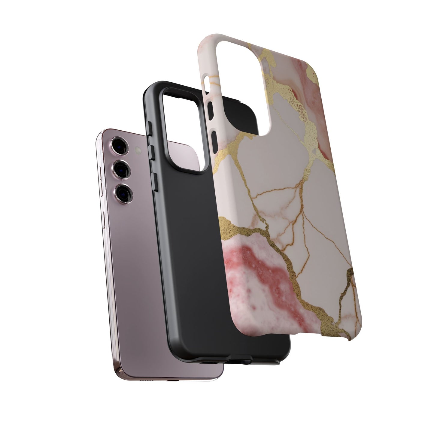 Beautiful Pink Minimal Marble Case Design