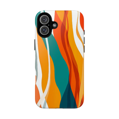 Sunset Waves – Retro Abstract Phone Case for iPhone, Samsung & Pixel