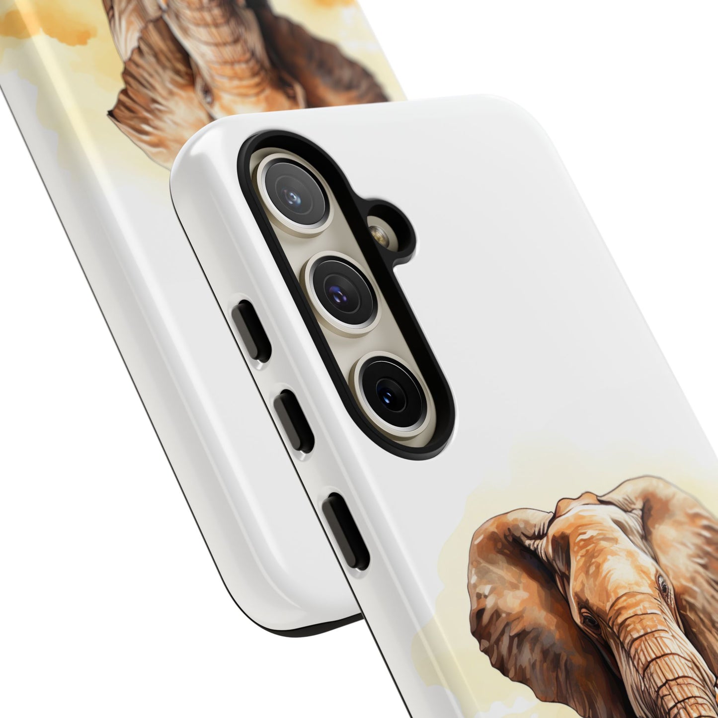 Safari Elephant Watercolor Mobile Cover – Majestic Wildlife Art