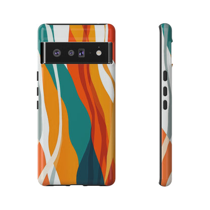 Sunset Waves – Retro Abstract Phone Case for iPhone, Samsung & Pixel