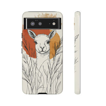 Hello Sunshine: The Llama in the Tall Grass Phone Case for iPhone, Samsung & Pixel