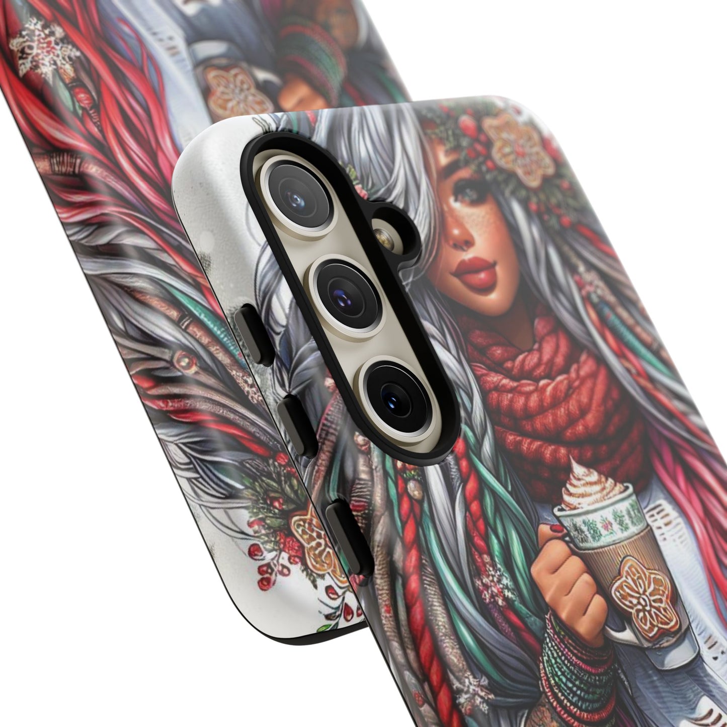 Boho Winter Queen – Cozy Dreads & Holiday Vibes Mobile Cover