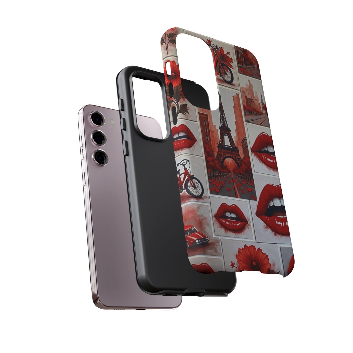 Red Lips & Eiffel Tower Phone Case