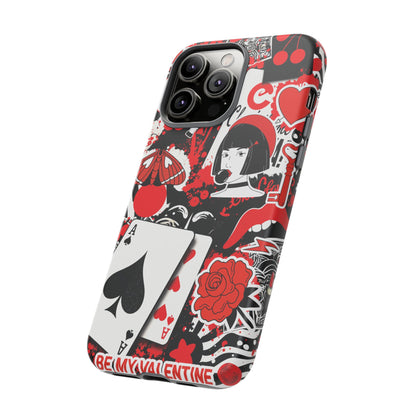 Bold Red & Black Ace Card Phone Case