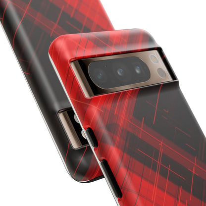 Abstract Red and Black Geometric Pattern