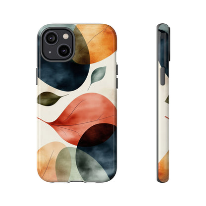 Tranquil Tones Terrazzo Leaves Print Phone Case for iPhone, Pixel & Samsung