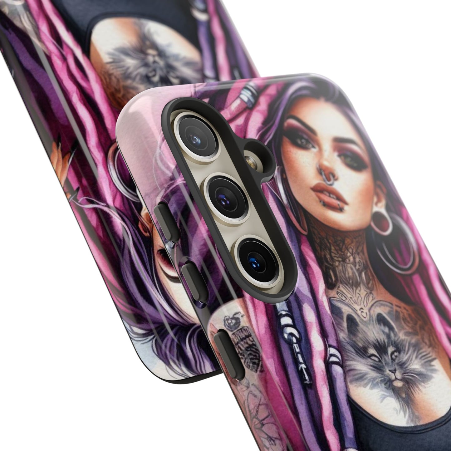 Tattooed Rebel – Gothic Cat Spirit Mobile Cover
