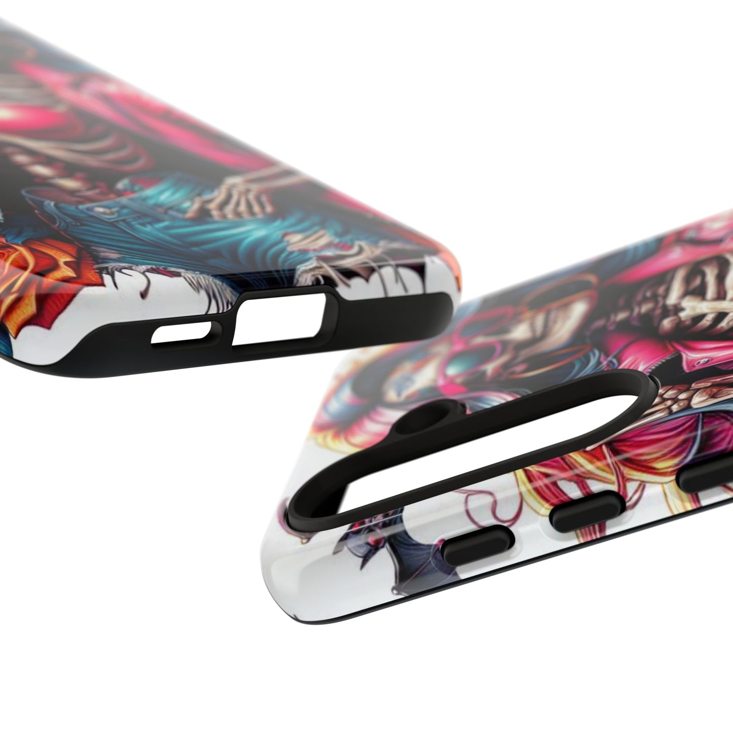 Neon Bones – Retro Skeleton & Vibrant Punk Aesthetic Mobile Cover