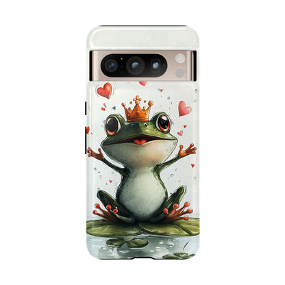 Happy Frog King Phone Case – Cute Anime Aesthetic for iPhone, Google Pixel & Samsung