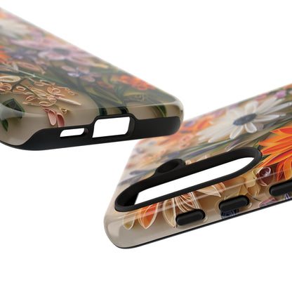 Intricate Quilled Floral Artwork In Vibrant Colors phone case design.