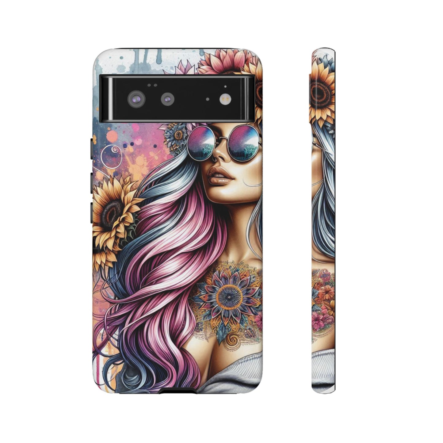 Bohemian Sunflower Queen – Retro Floral Fantasy Mobile Cover