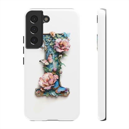 Floral Letter I Phone Case – Personalized Aesthetic Cover for iPhone, Samsung & Google Pixel