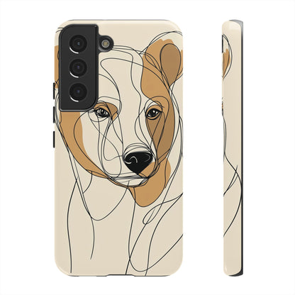Soul of the Wild: Minimal Bear Portrait Phone Case for iPhone, Samsung & Pixel