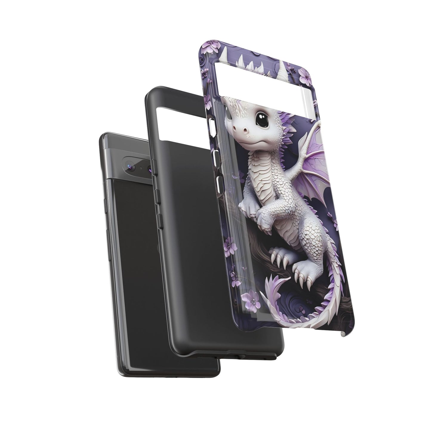 Charming Young Dragon on a Branch Phone Case Design