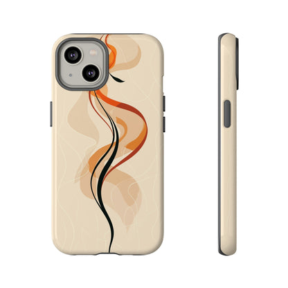 Feminine Flame: Abstract Grace Phone Case for iPhone, Samsung & Pixel