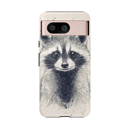 Midnight Mischief: Raccoon Portrait Phone Case for iPhone, Samsung & Pixel