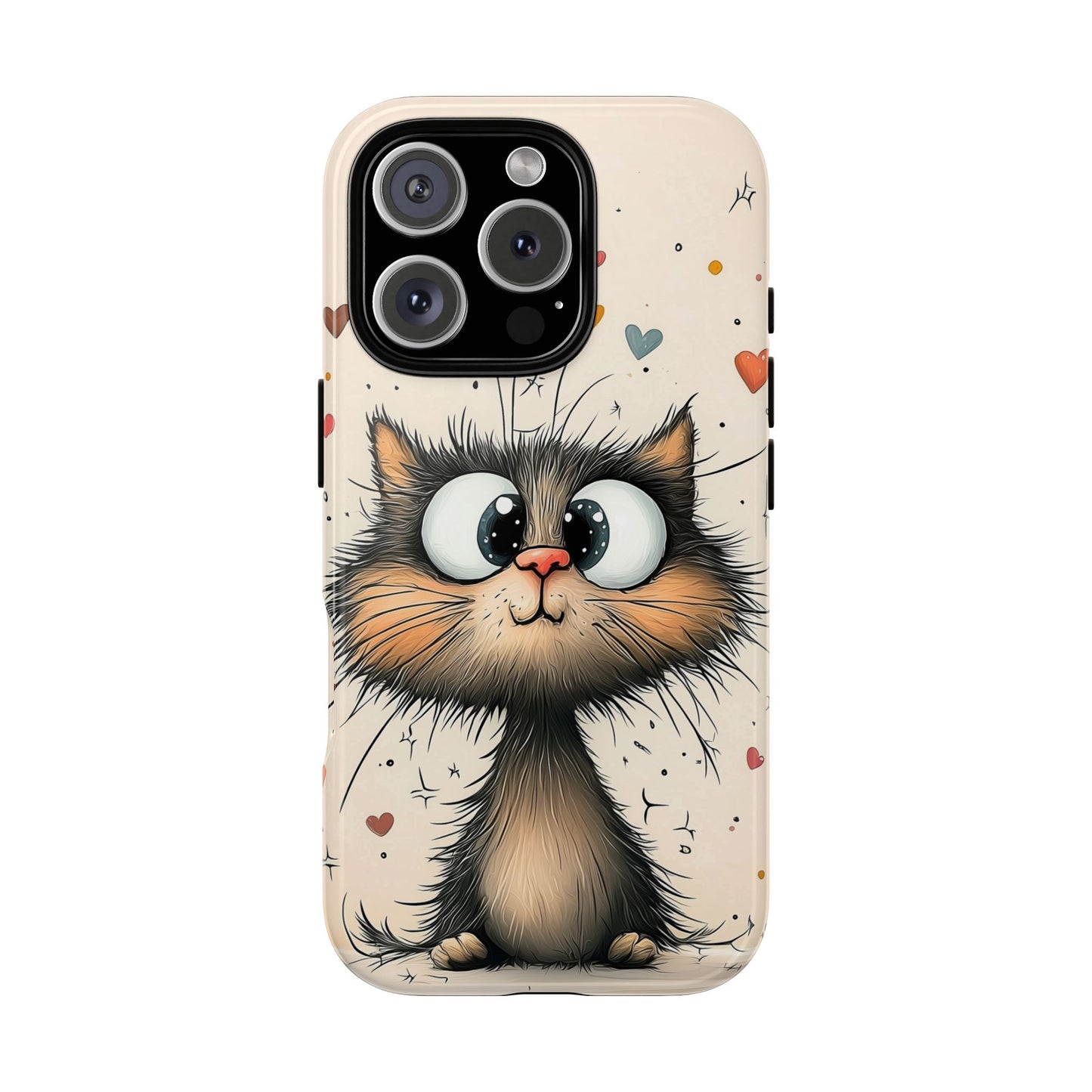 Whiskers & Hearts Phone Case – Cute Anime Cat Design for iPhone, Google Pixel & Samsung