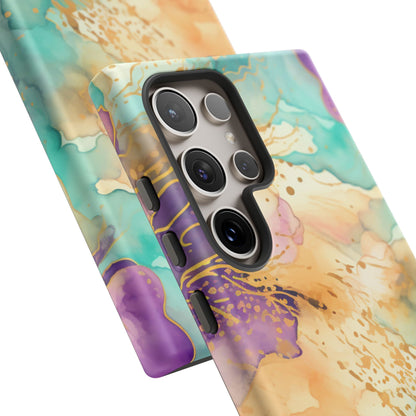 Golden Aura Abstract Watercolor Mobile Case