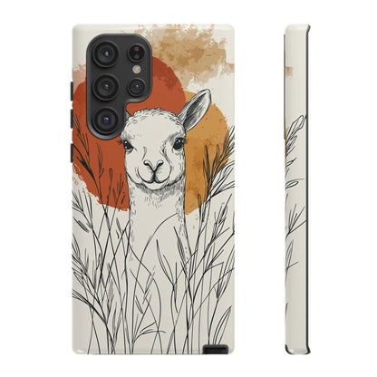 Hello Sunshine: The Llama in the Tall Grass Phone Case for iPhone, Samsung & Pixel