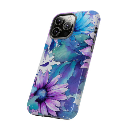 Dreamy Blue & Purple Floral Watercolor Mobile Case