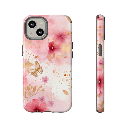 Blush Elegance Floral Mobile Case