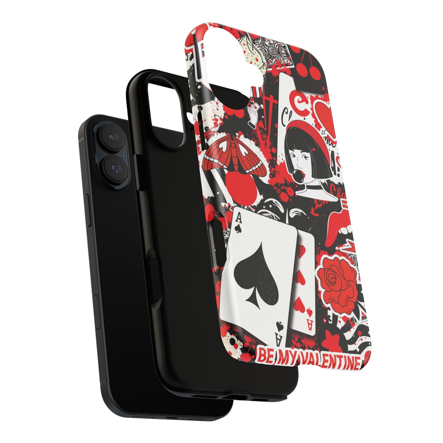 Bold Red & Black Ace Card Phone Case