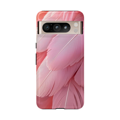 Blush Flamingo Feather Phone Case for iPhone, Samsung & Google Pixel