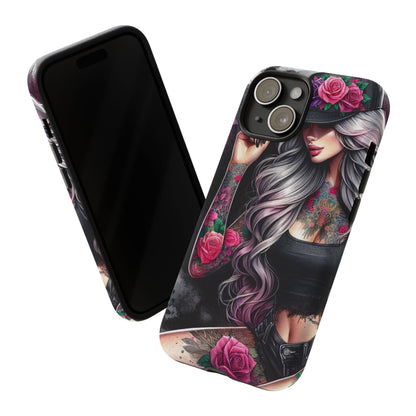 Ink & Roses – Edgy Floral Rebel Mobile Cover