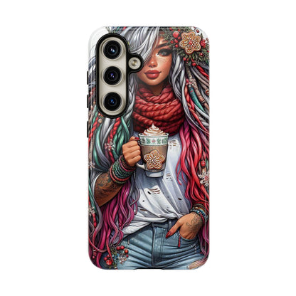 Boho Winter Queen – Cozy Dreads & Holiday Vibes Mobile Cover