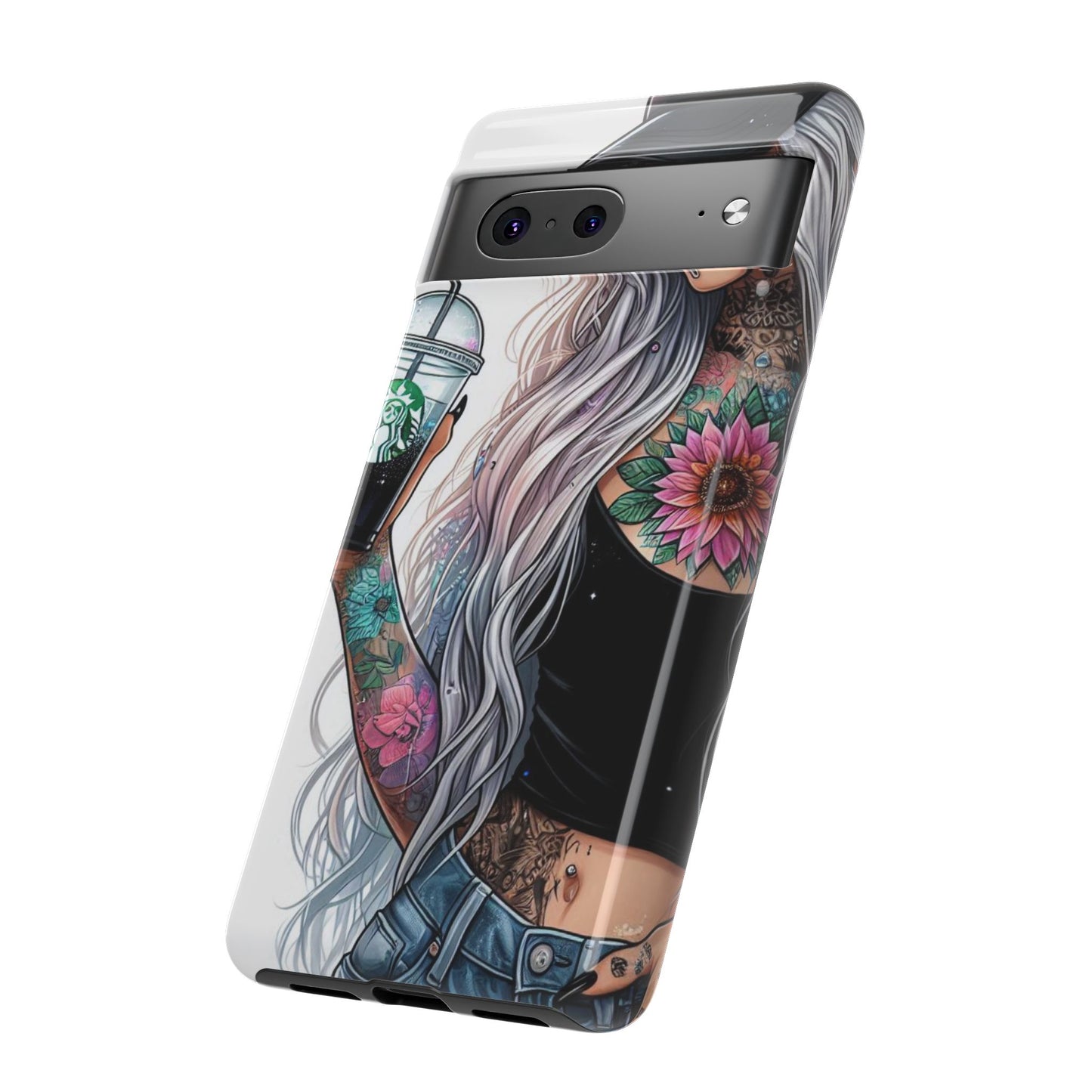 Tattooed Coffee Queen – Edgy Urban Aesthetic Mobile Cover