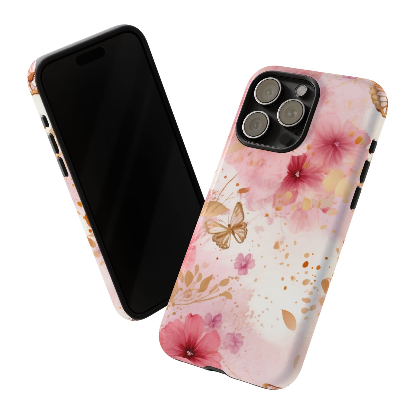 Blush Elegance Floral Mobile Case