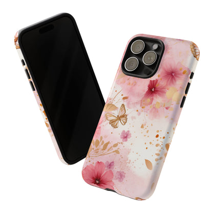 Blush Elegance Floral Mobile Case