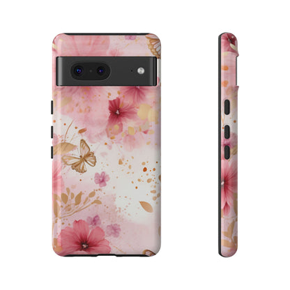 Blush Elegance Floral Mobile Case