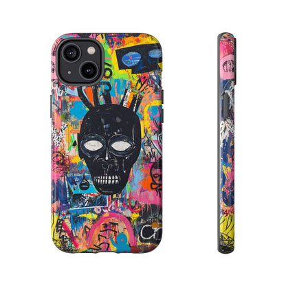Street Art Phone Case – Basquiat-Inspired Phone Cover– Bold, Graffiti-Inspired Cover - iPhone, Samsung & Google Pixel Cover - Artistic Painting Case, Art Lover Gift