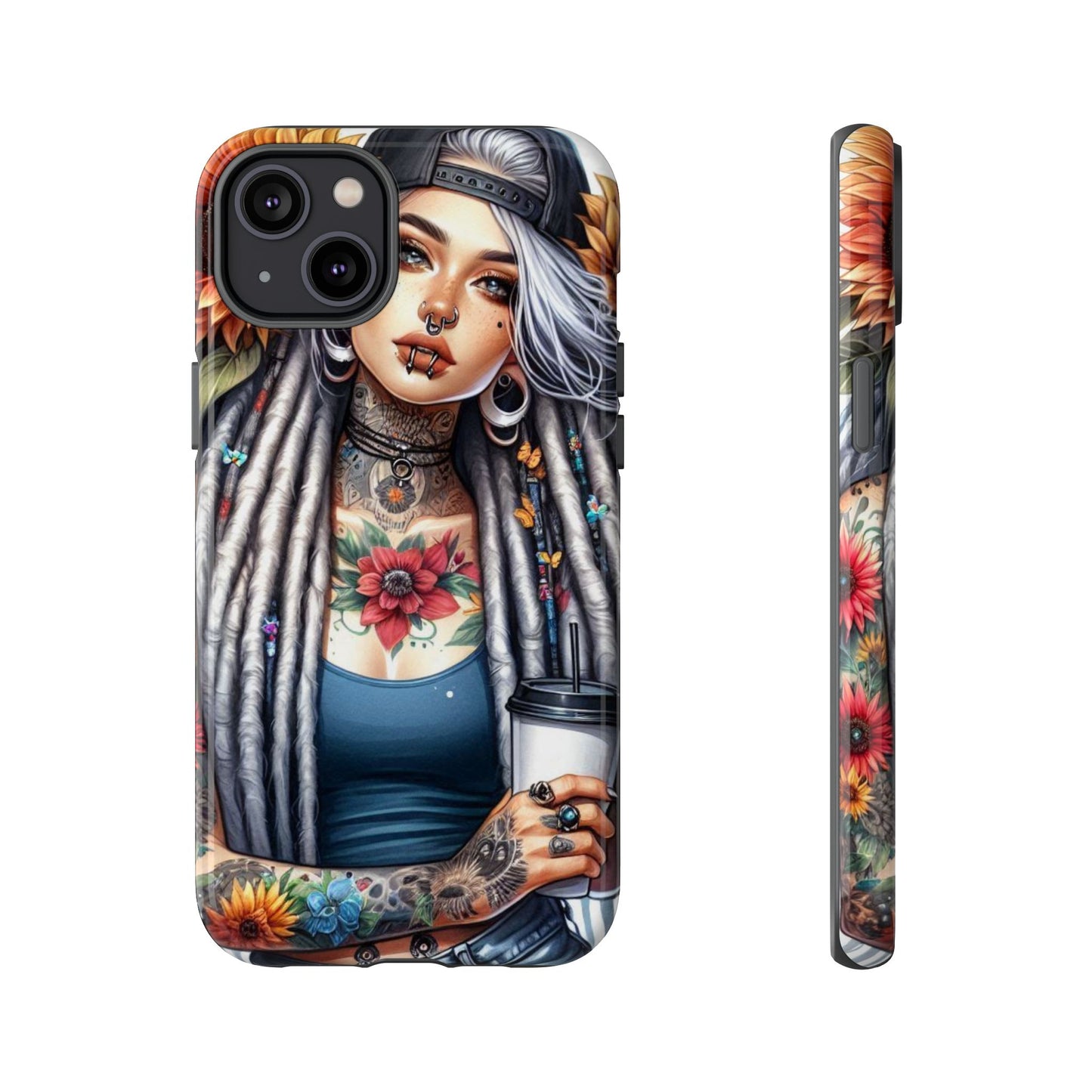 Sunflower Queen – Boho Rebel Tattoo Mobile Cover